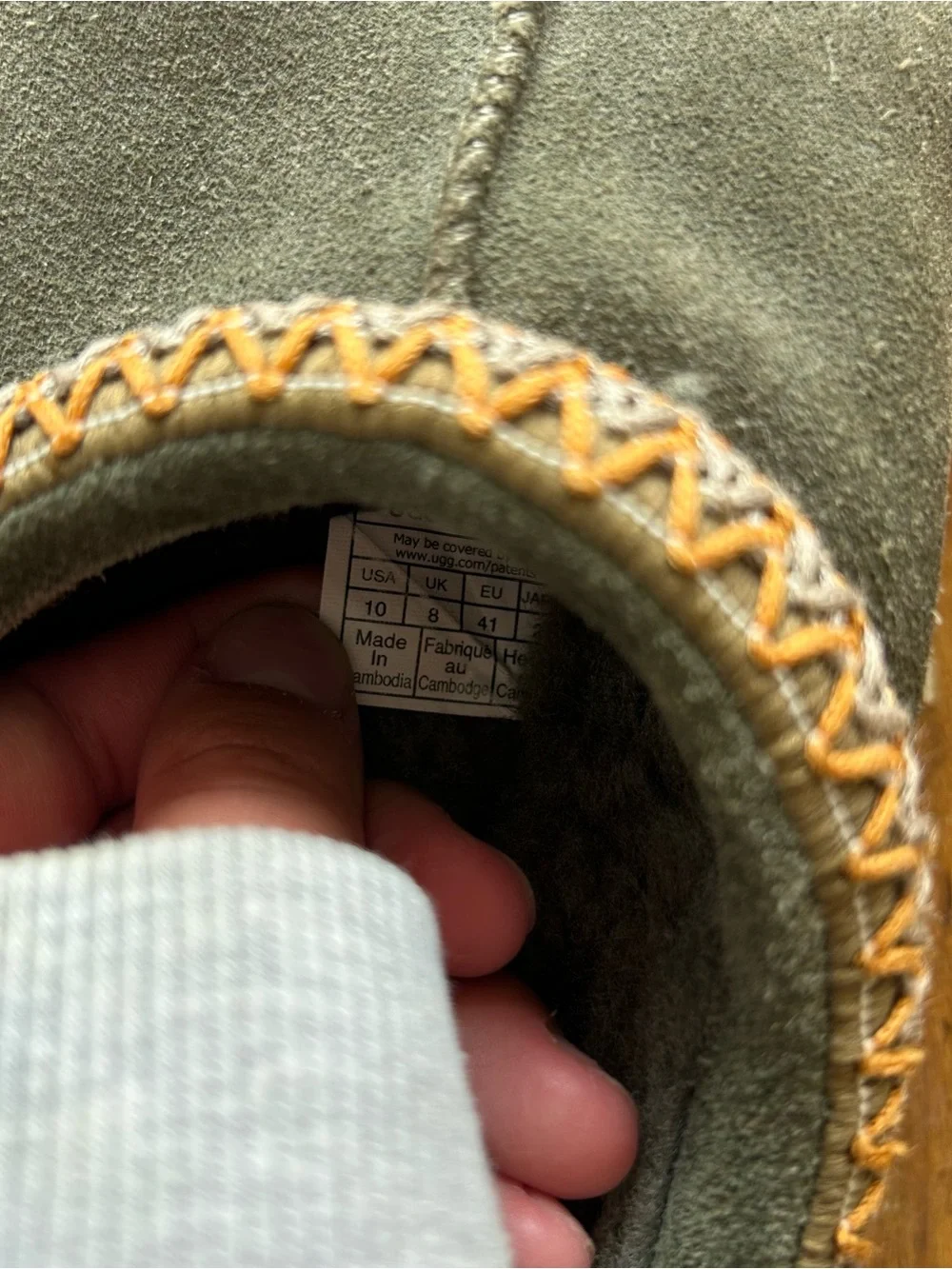 UGG Men’s Olive Green Suede Slip-On Loafers